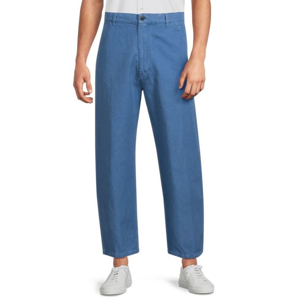 $895 NWT Tod's Lightweight Cotton-Blend Blue 5-Pocket Relaxed-Fit Pants Size M